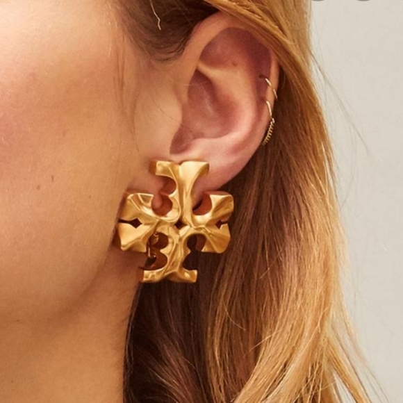 Tory Burch Jewelry - Tory Burch- Large Roxanne Gold Earrings